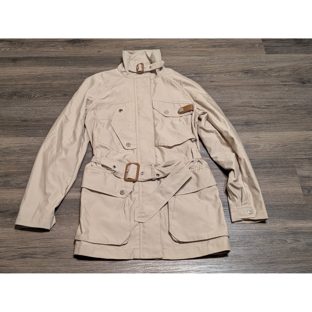 Lauren Ralph Lauren Khaki Belted Safari Field Jacket XXS Khaki New